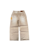 KHAKI STUDDED CARPENTER DENIM PANTS