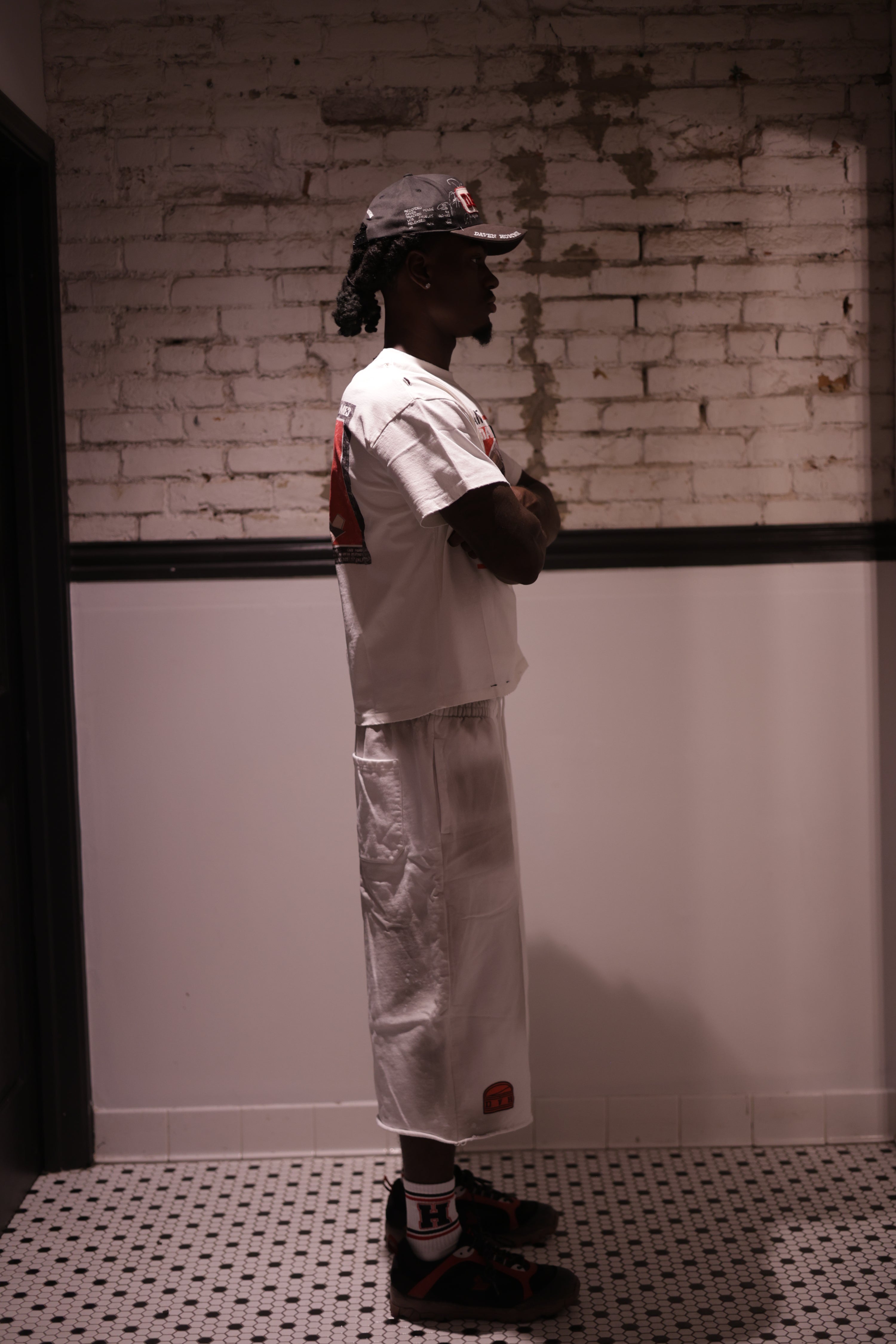 DH WHITE BUGGER 3/4 SWEAT SHORTS