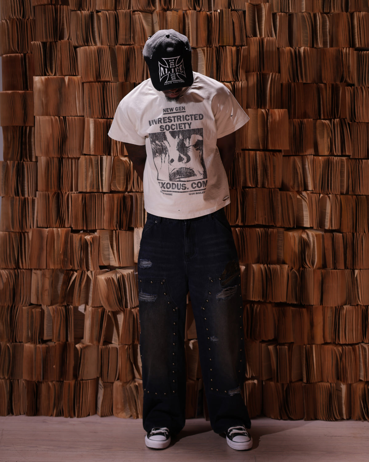BLUE WASHED MARI DENIM PANTS