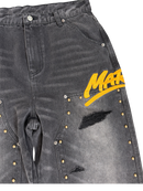 STUDDED CARPENTER DENIM PANTS