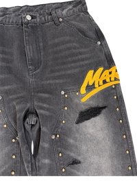 STUDDED CARPENTER DENIM PANTS
