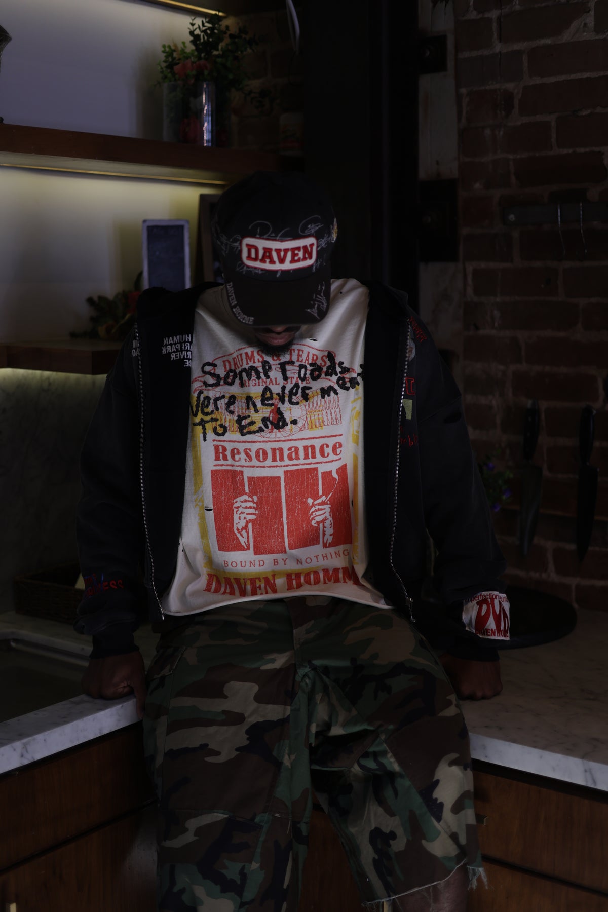 BEIGE BOUND BY NOTHING TEE