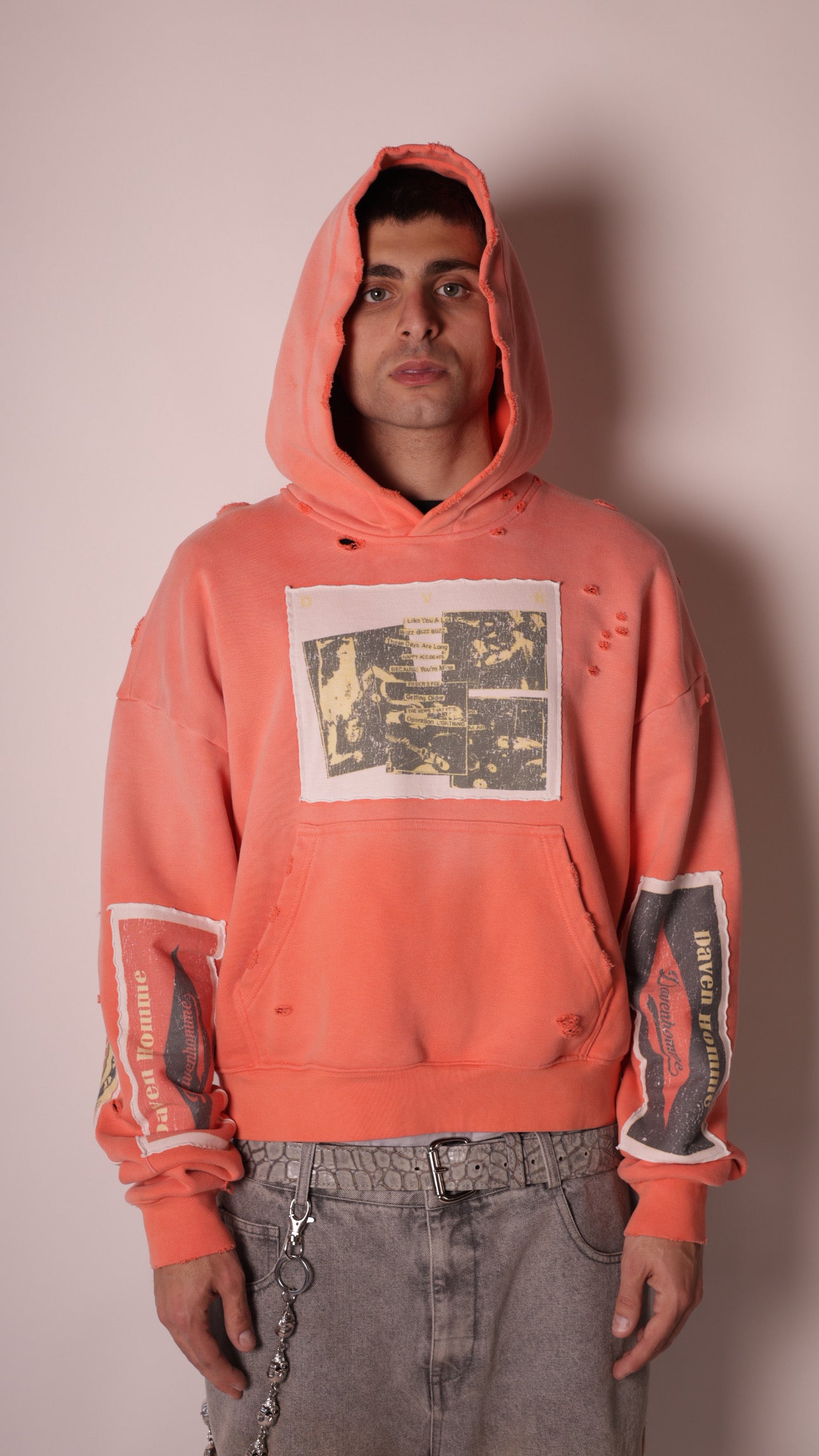 RED RAMONE PATCH HOODIE
