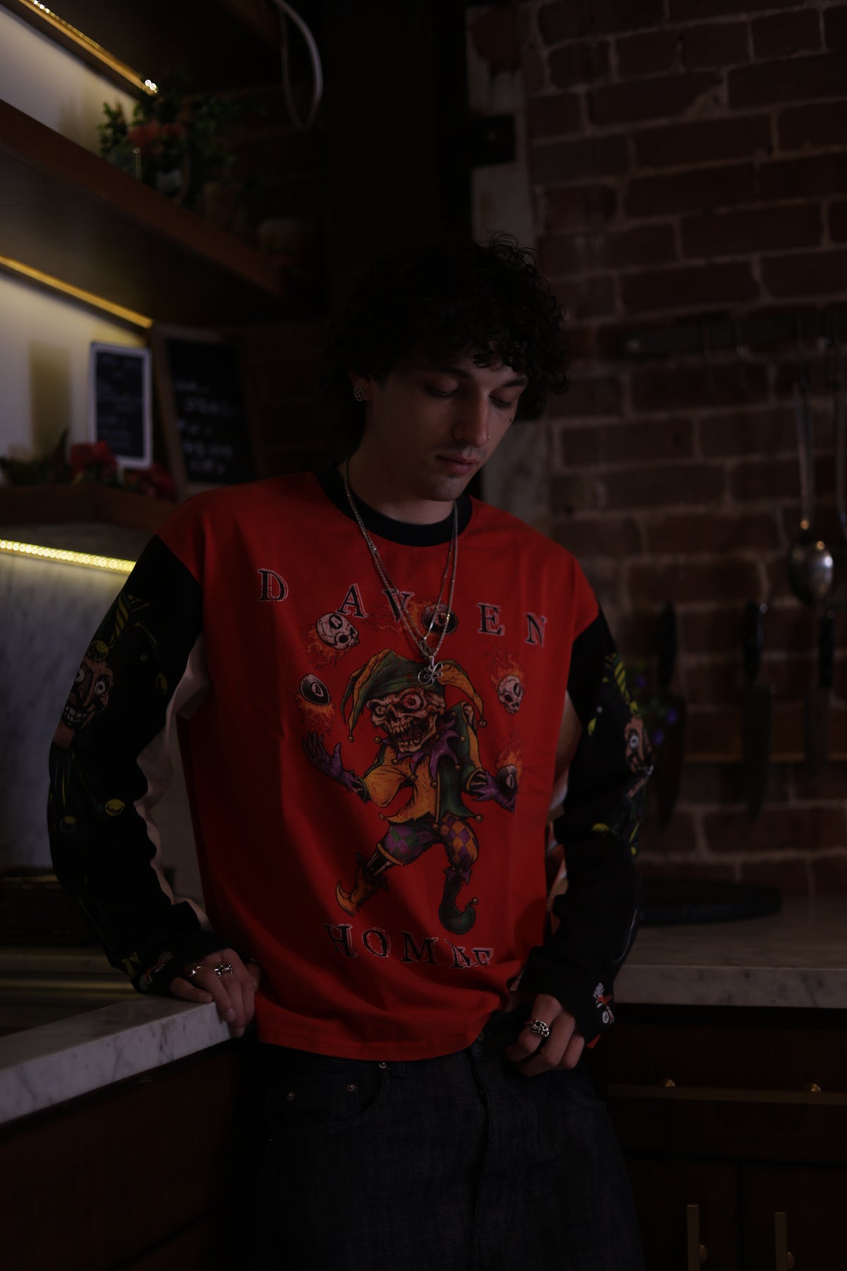 DH RED/BLACK JESTER LONGSLEEVE