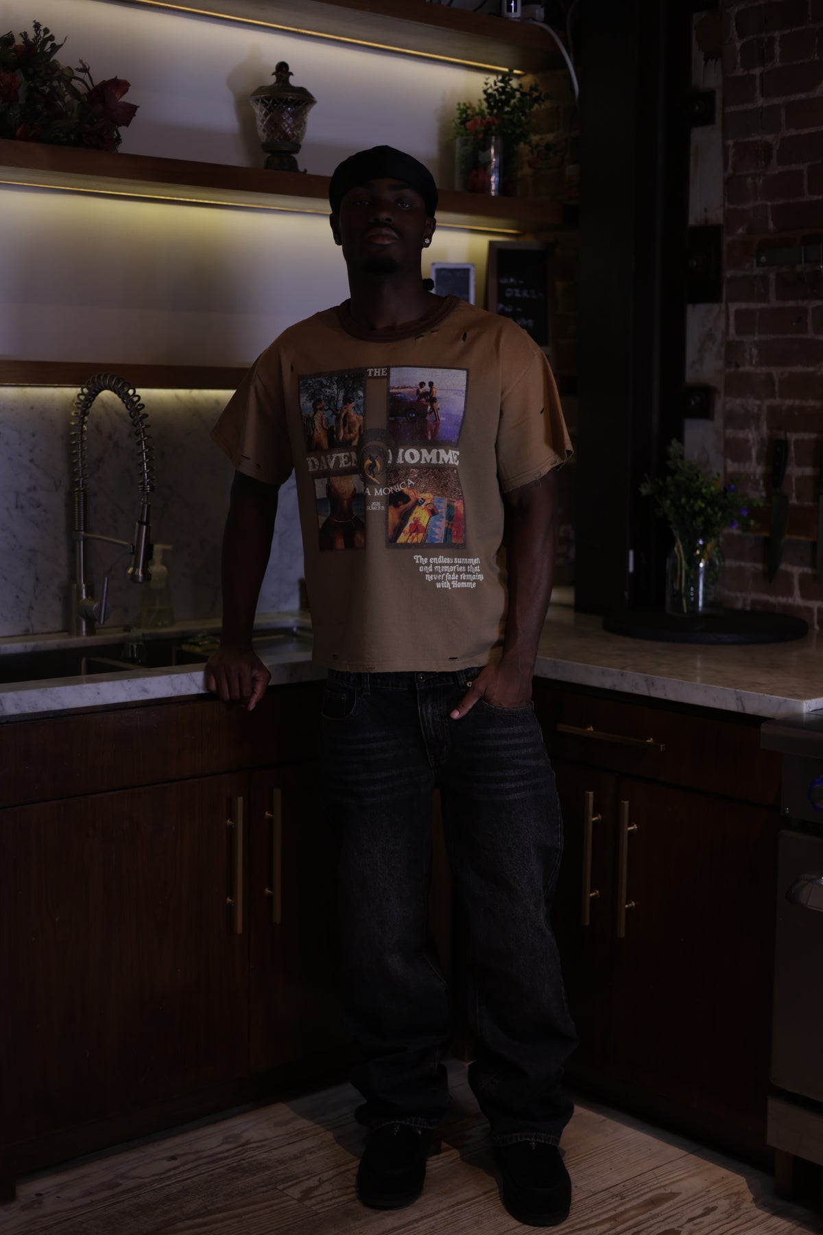 CARAMEL BROWN SANTA MONICA TEE