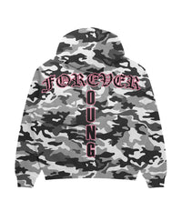 FOREVER YOUNG SNOW CAMO HOODIE