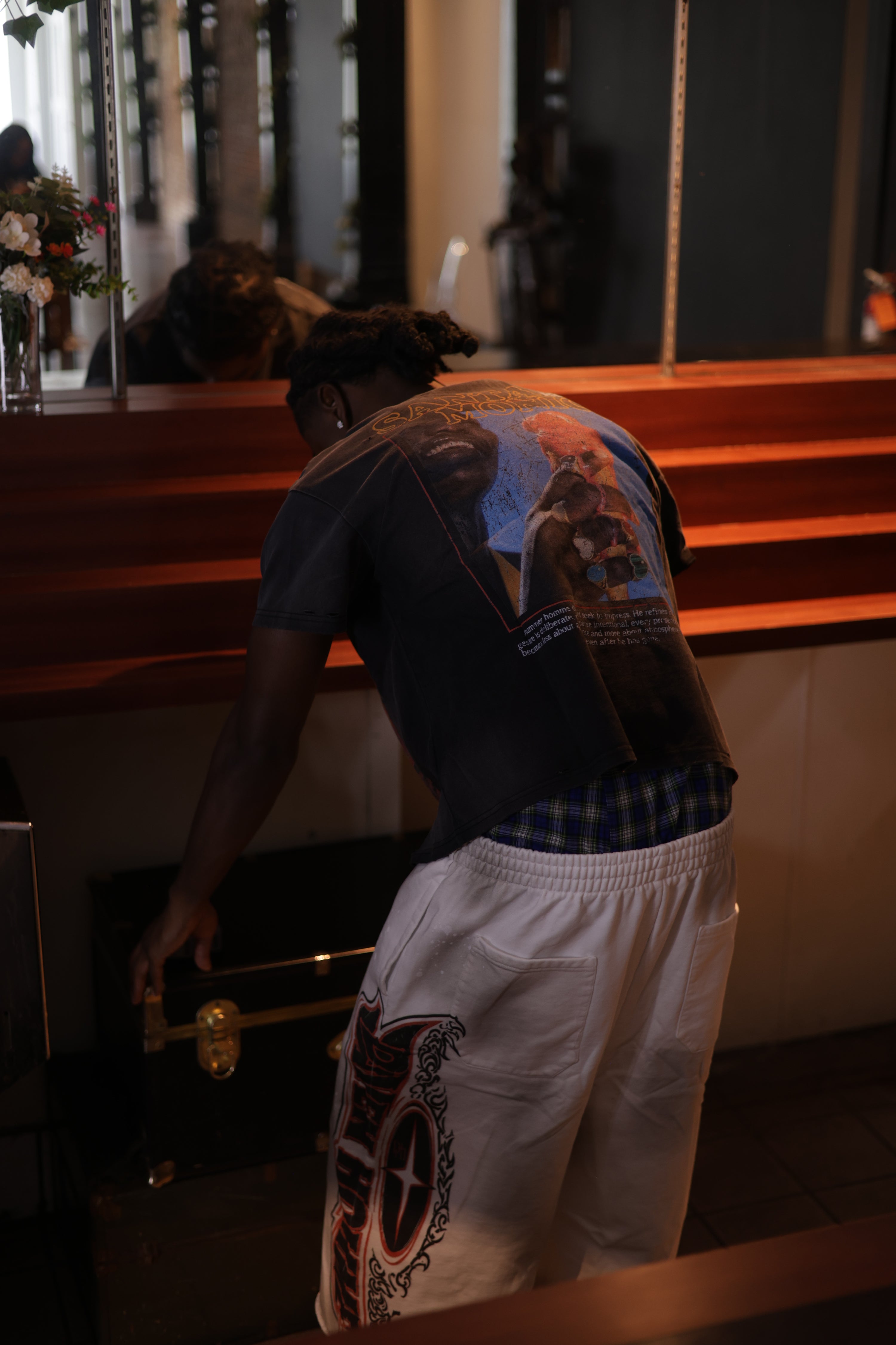 BLACK SANTA MONICA TEE