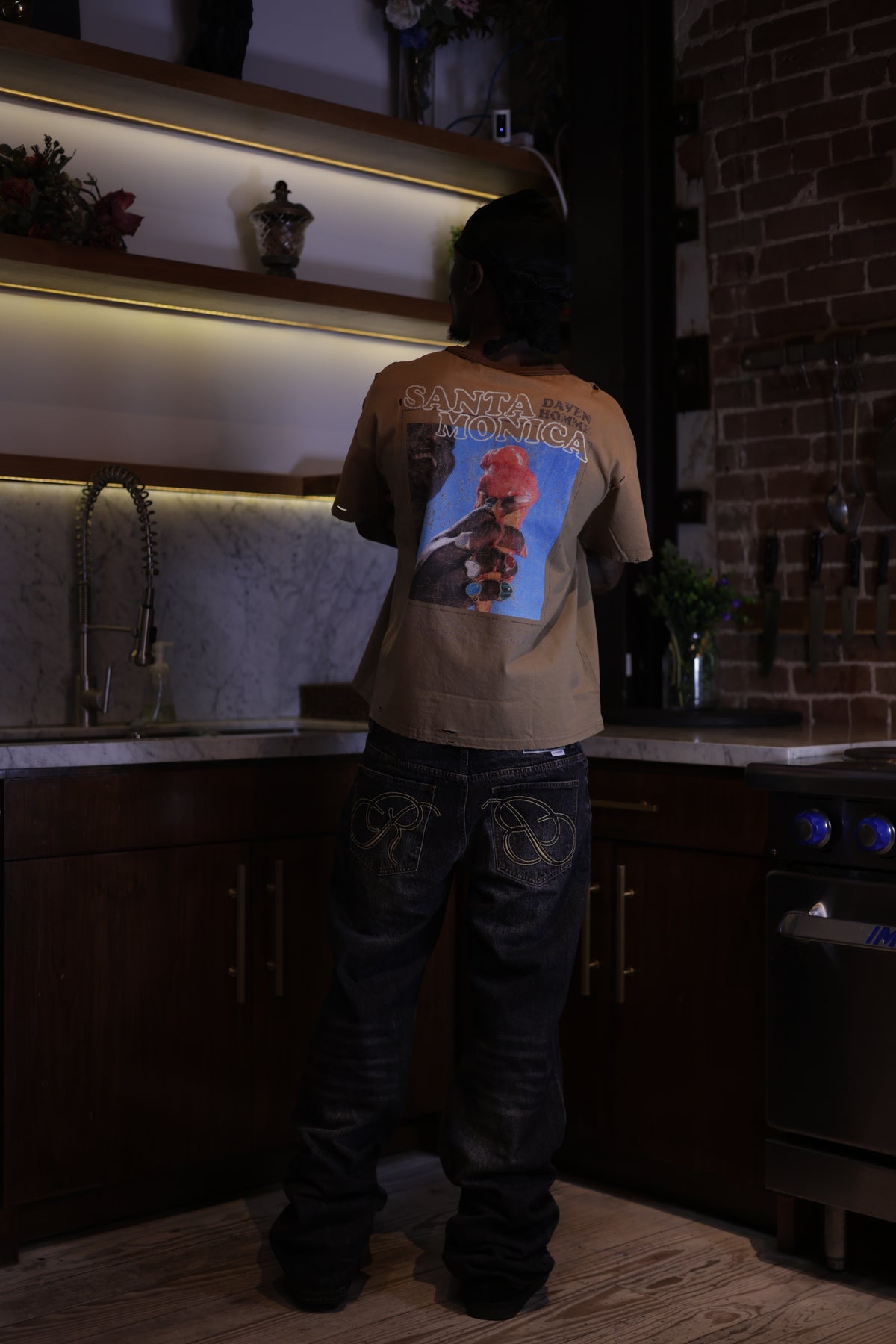 CARAMEL BROWN SANTA MONICA TEE