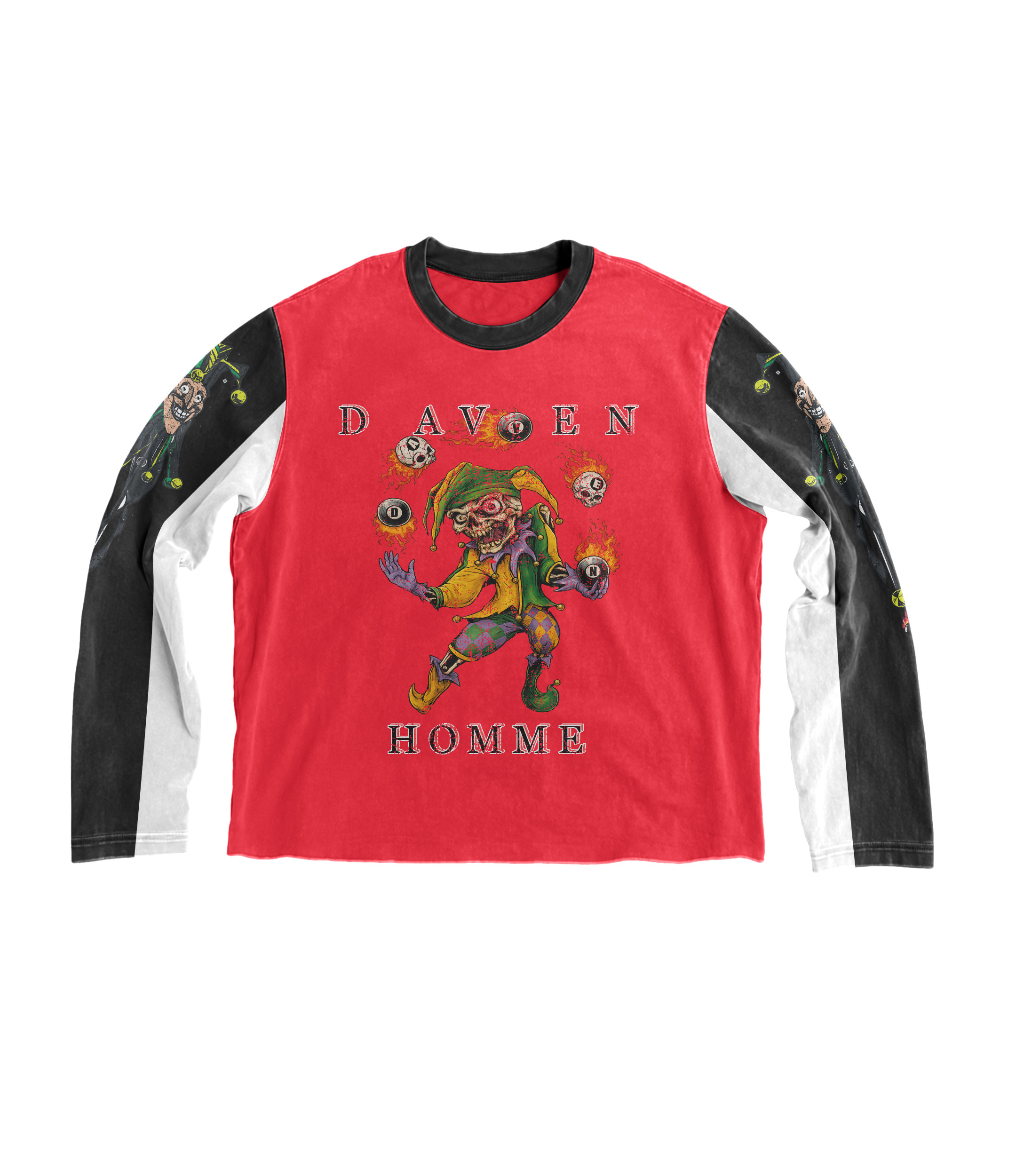 DH RED/BLACK JESTER LONGSLEEVE