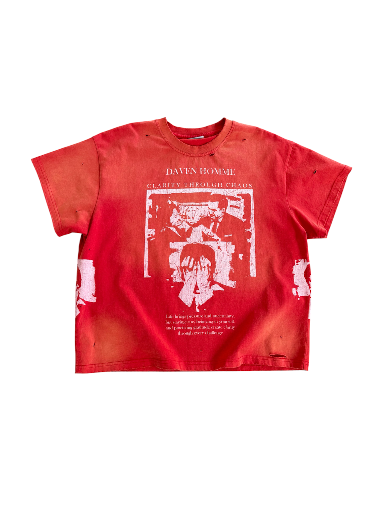 CLARITY THROUGH CHAOS RED TEE