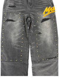 STUDDED CARPENTER DENIM PANTS