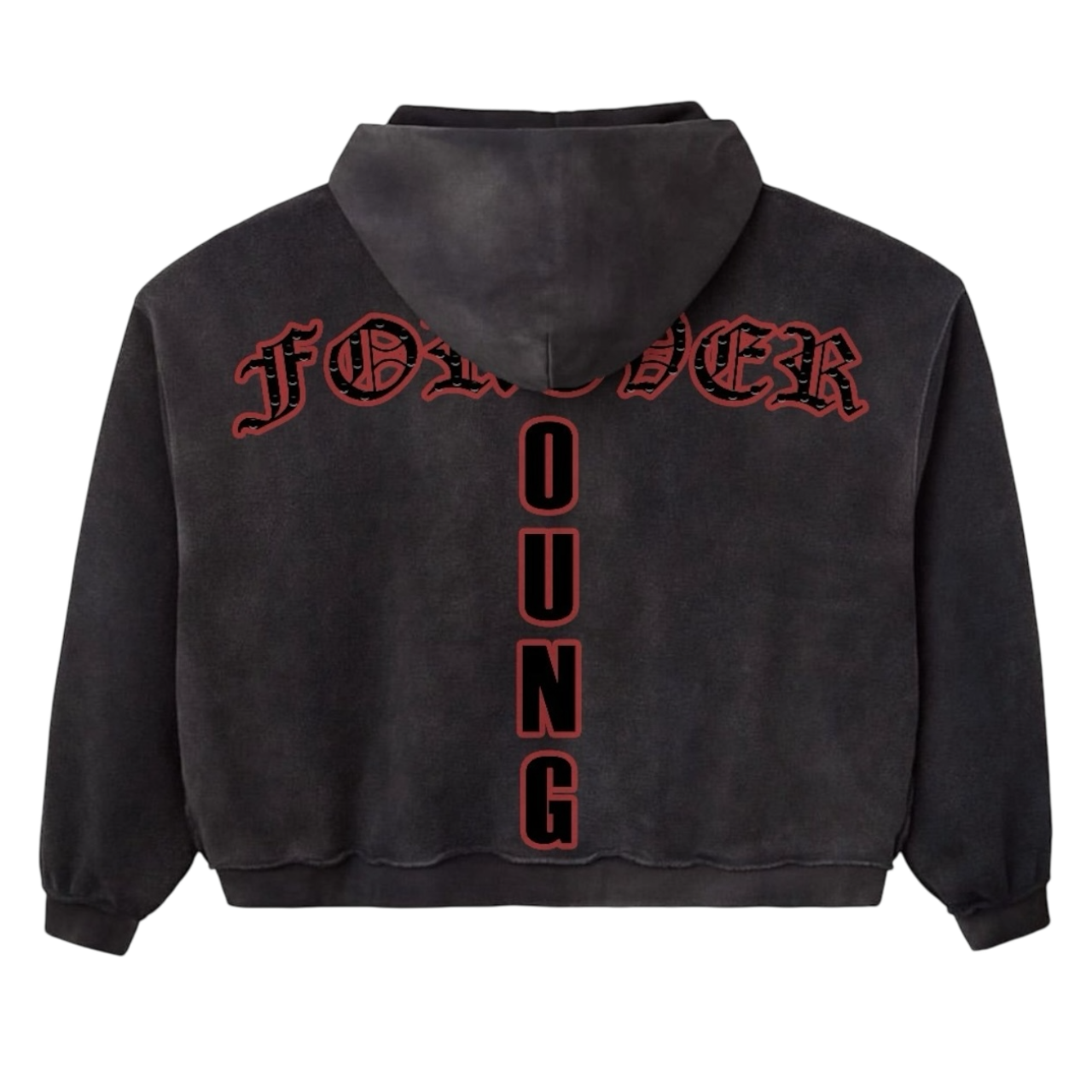 BLACK FOREVER YOUNG HOODIE