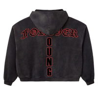 BLACK FOREVER YOUNG HOODIE