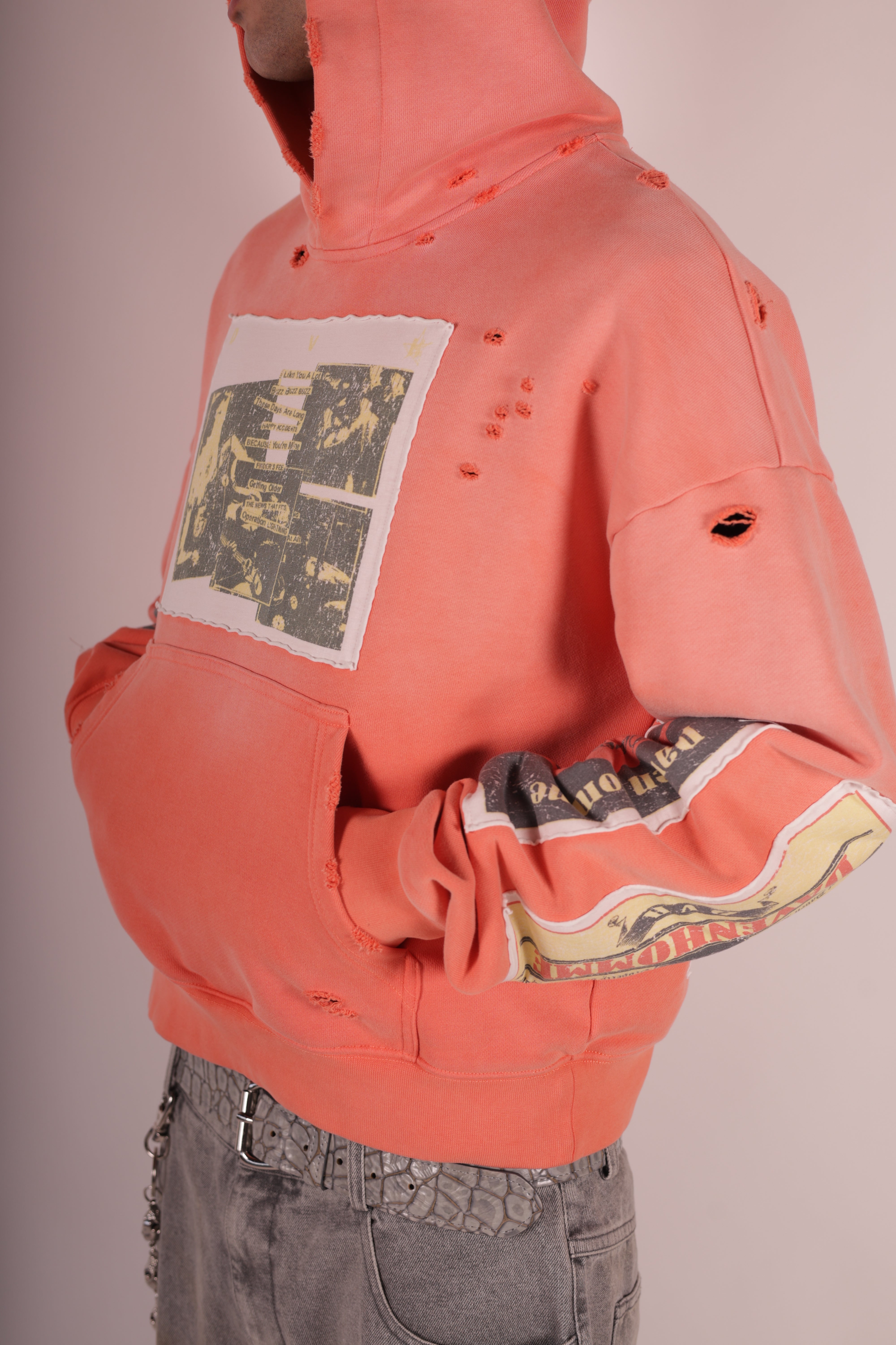 RED RAMONE PATCH HOODIE