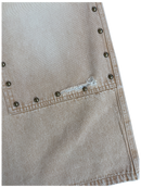 KHAKI STUDDED CARPENTER DENIM PANTS