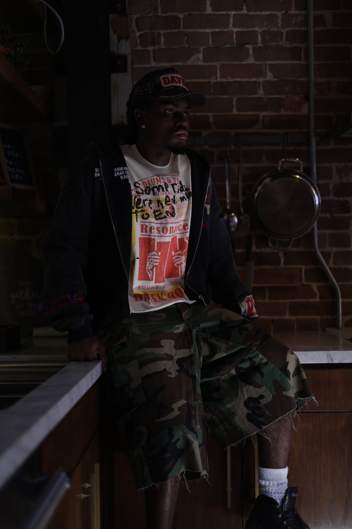 BEIGE BOUND BY NOTHING TEE