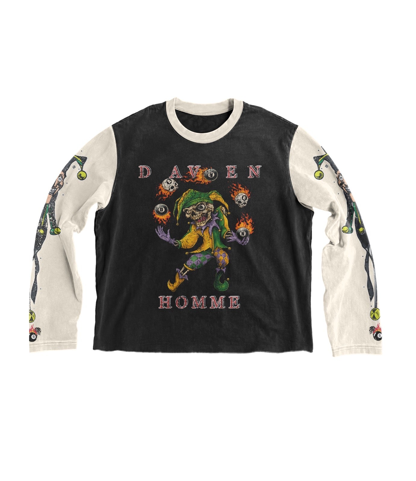 DH BLACK/WHITE JESTER LONGSLEEVE TEE