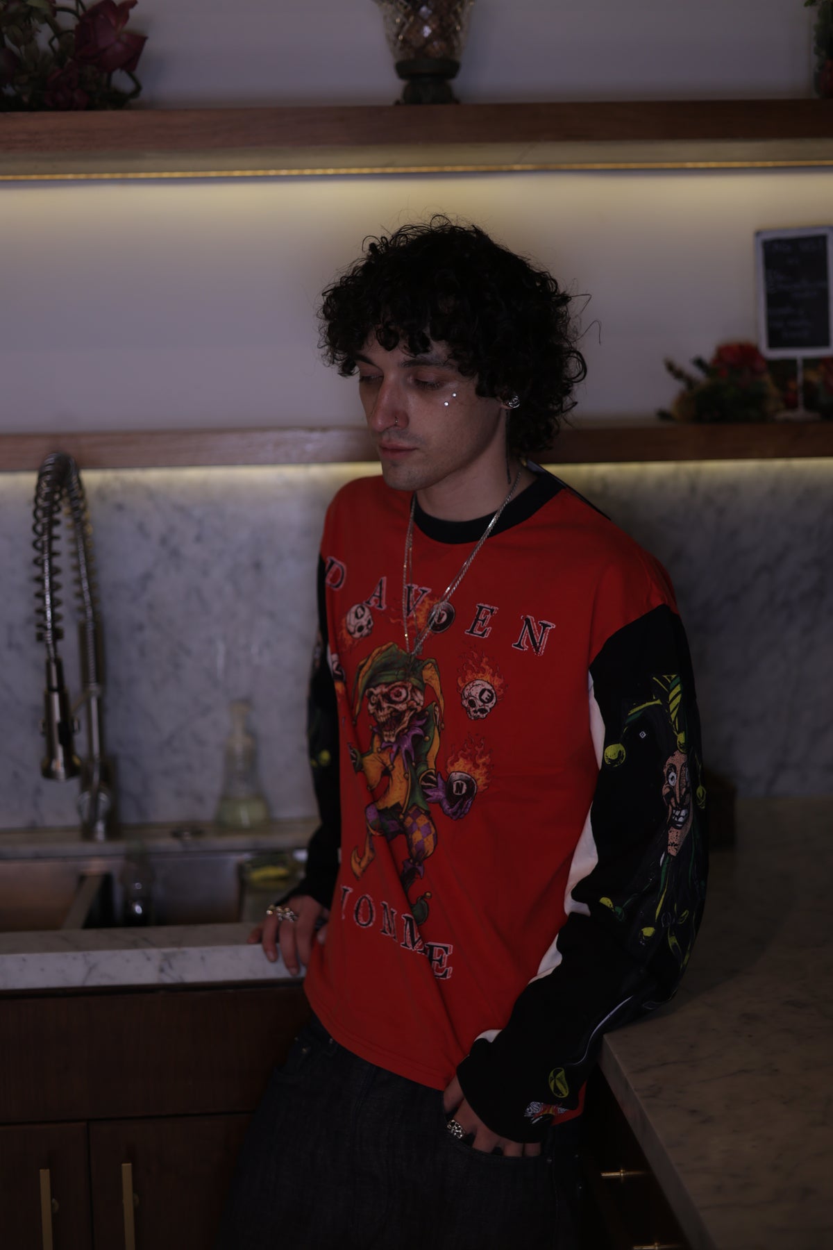 DH RED/BLACK JESTER LONGSLEEVE