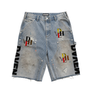 HYBRID DENIM LEATHER SHORTS