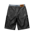HYBRID DENIM LEATHER SHORTS