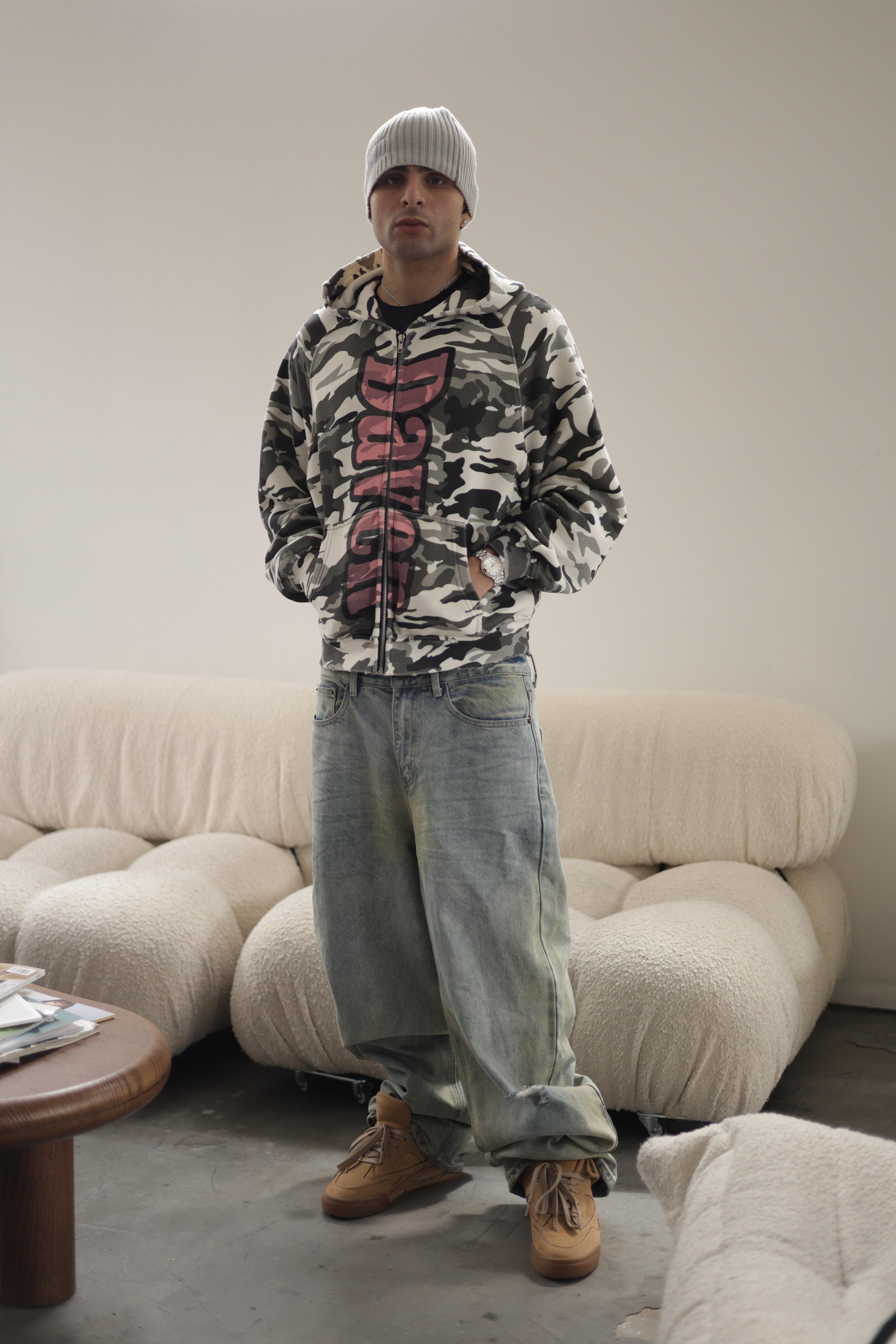 FOREVER YOUNG SNOW CAMO HOODIE