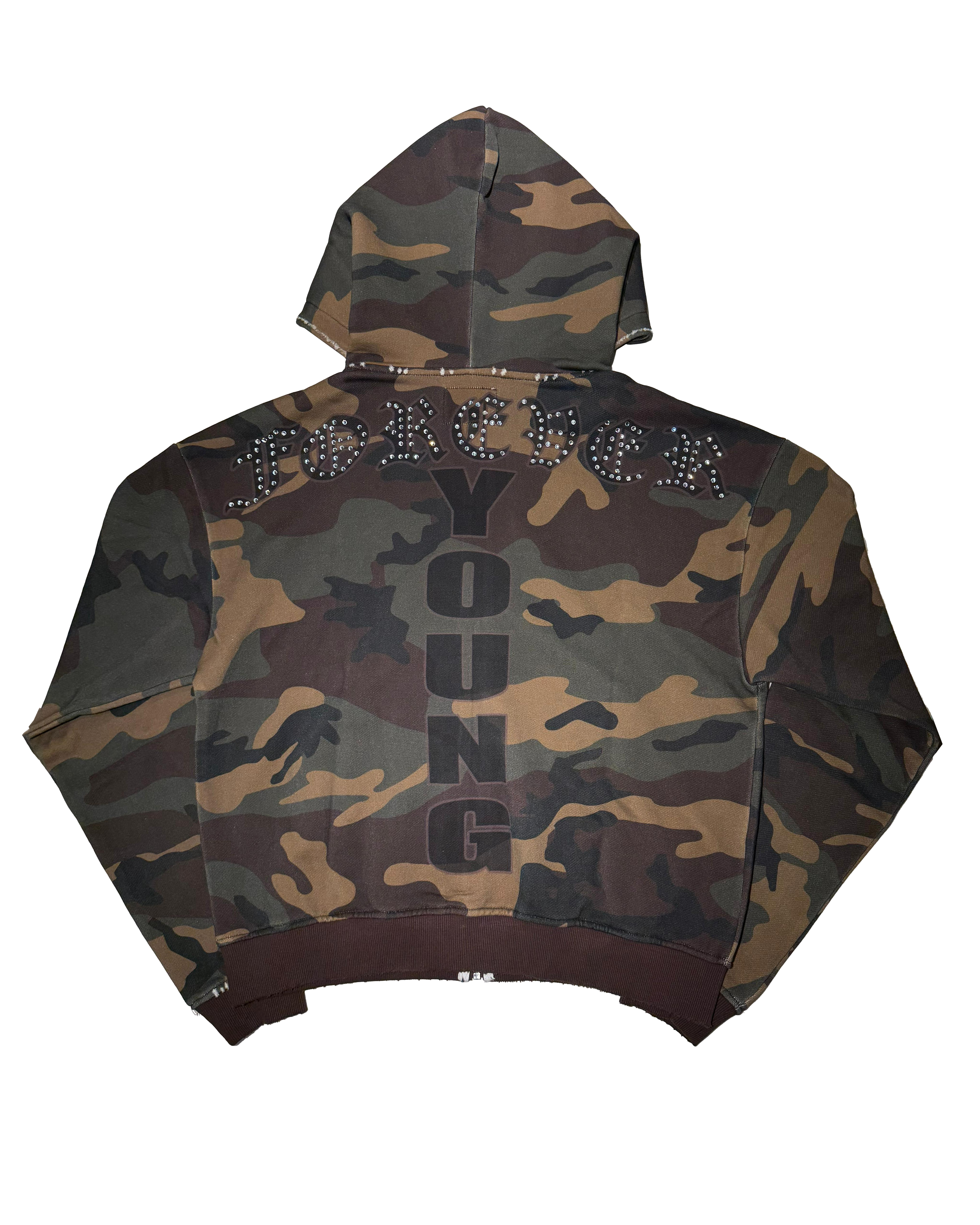 FOREVER YOUNG CAMO HOODIE