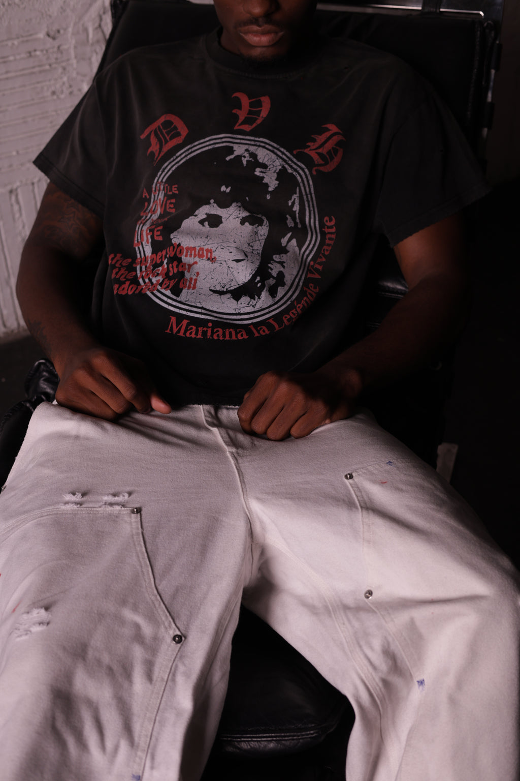 DVH STUDDED TEE BLACK