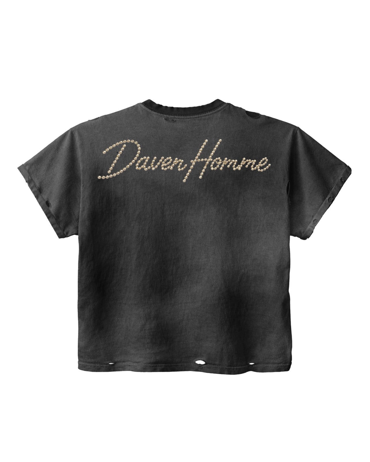 DVH STUDDED TEE BLACK
