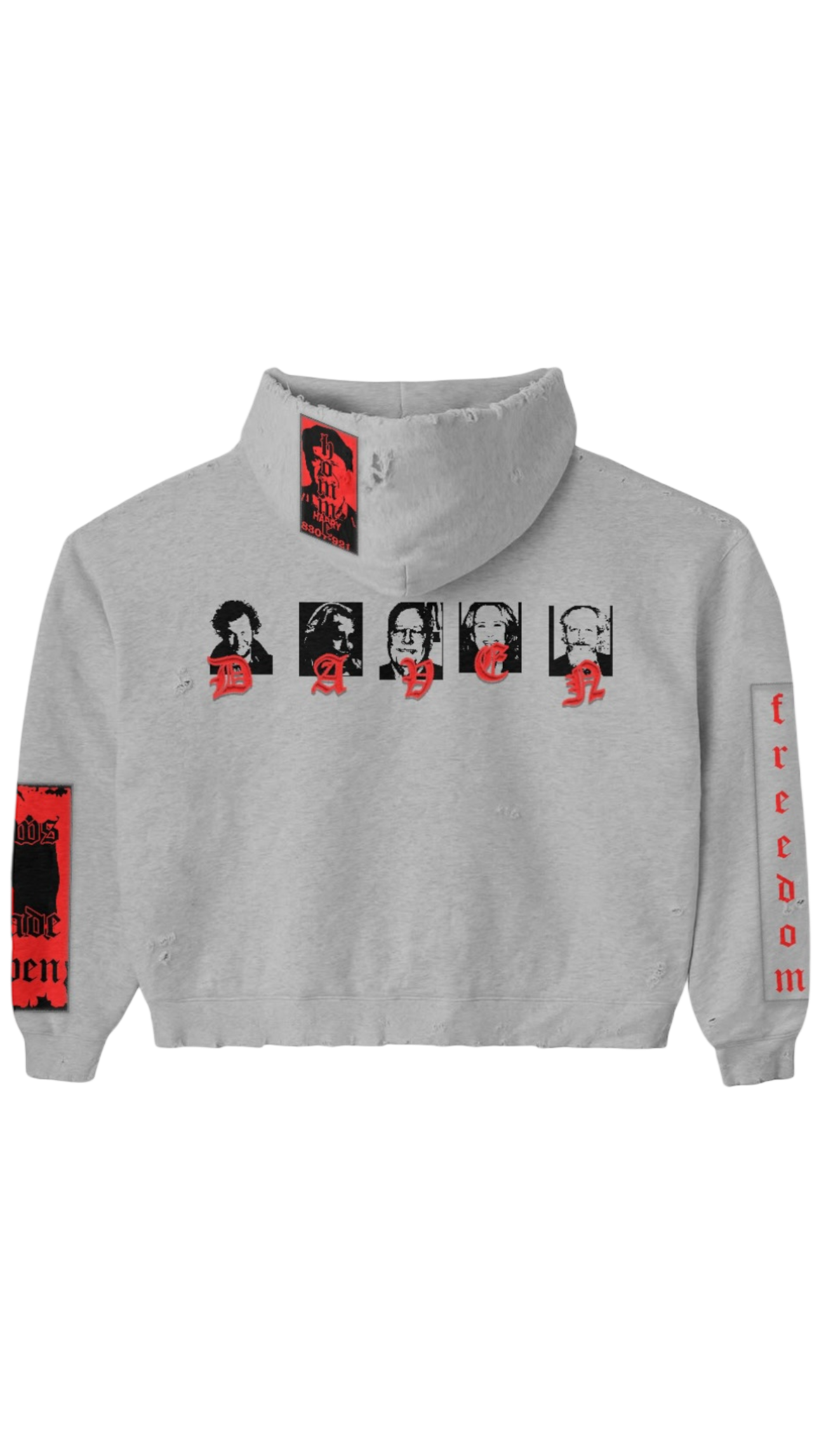 UNCHARTED ASH DH APPLIQUÉ EMBROIDERED HOODIE